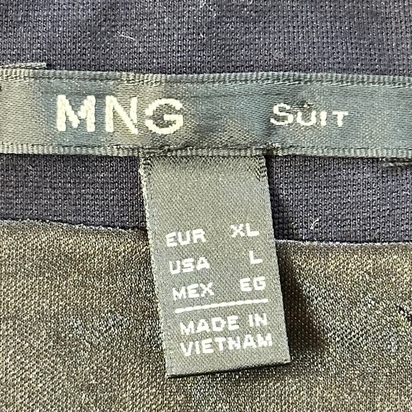 MNG Mango Dark Navy Pencil Skirt Size L— Classic Tailored Fit - Picture 4 of 5